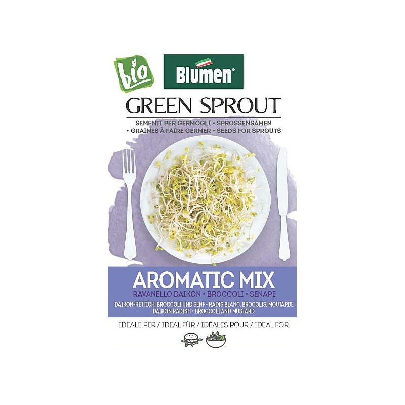 Aroma Mix -DAIKON-RETTICH- BROCCOLI UND SENF Sprossen - Samen BIO Aroma Mix -DAIKON-RETTICH- BROCCOLI UND SENF Sprossen - Samen BIO